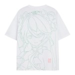 Vocaloid Hatsune Miku Summer Blossom Moeyu Miku Merch White Round Neck T-Shirt